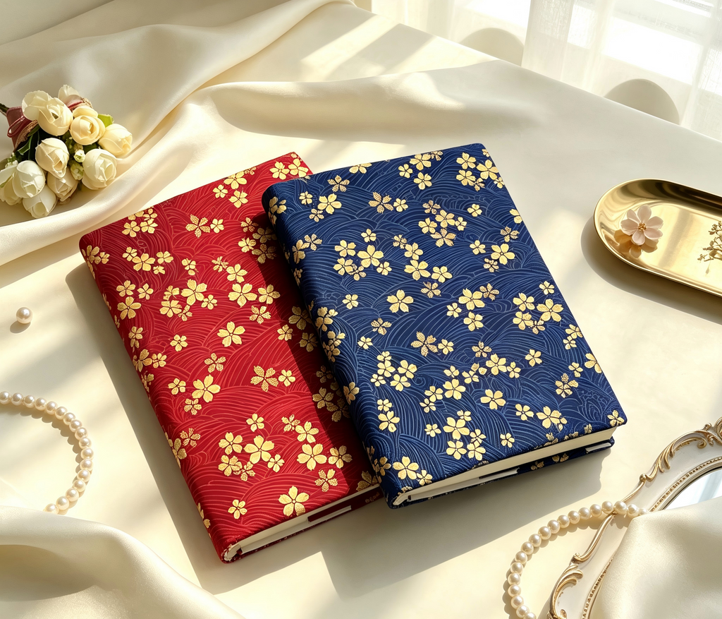 Hand‑crafted Intangible Heritage Brocade Fabric Notebook Cover